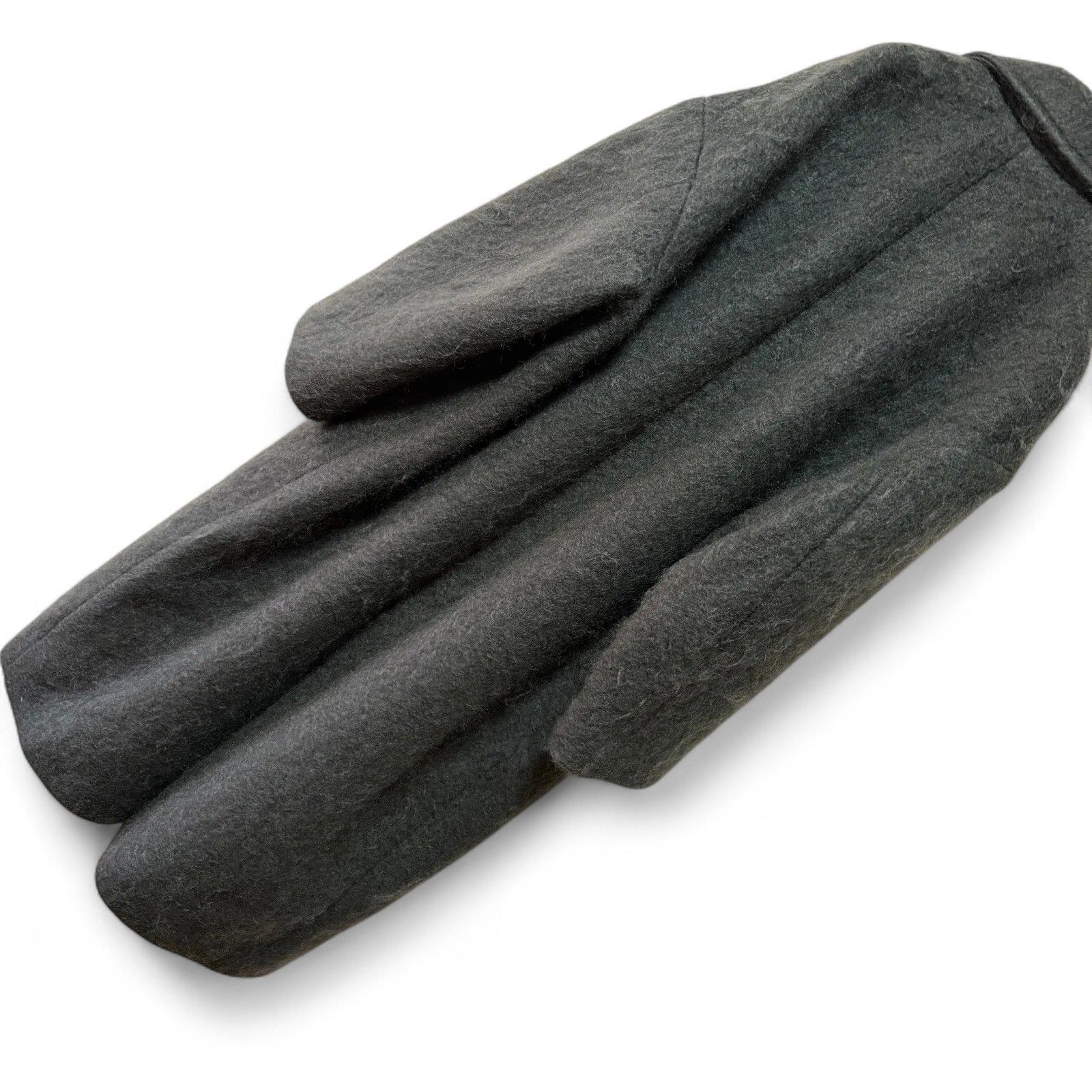 未使用級 HAUNT モヘヤ シャギーコート グレーグリーン - メルカリ