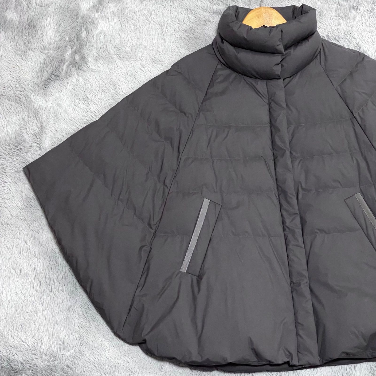 極美品✨ナノユニバース 西川ダウン スタンドカラーダウンポンチョ