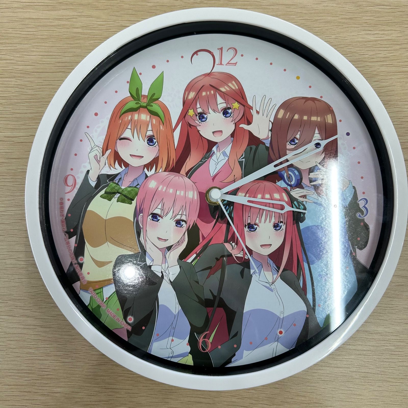 五等分の花嫁 壁掛け時計 テキスタイルパネルクロック キャンバス