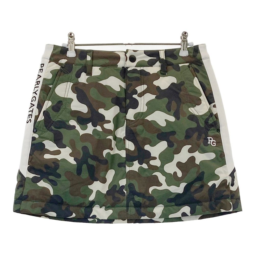 サイズ：1 PEARLY GATES パーリーゲイツ 中綿スカート カモフラ 迷彩柄