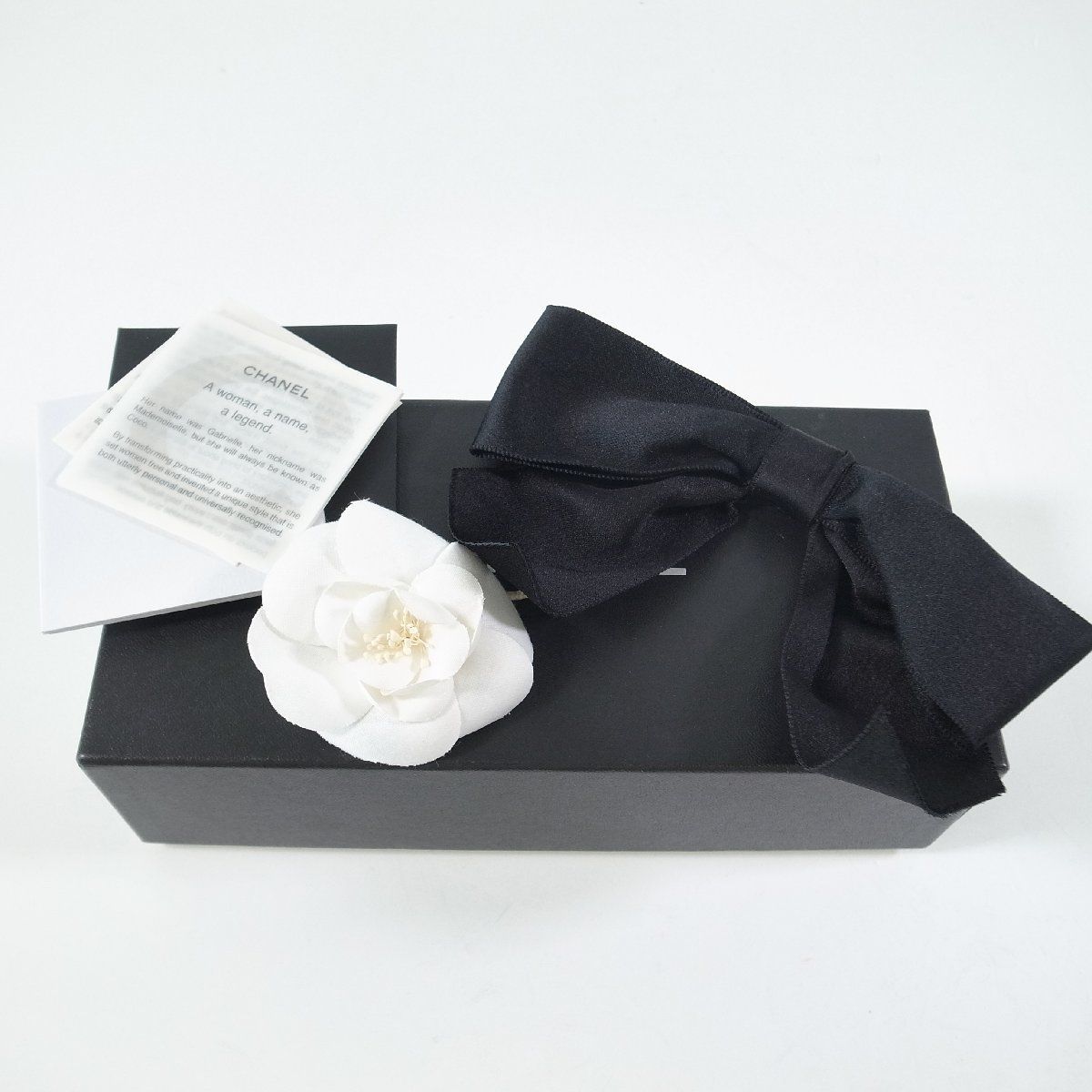 CHANEL シャネル カメリア＆リボン コサージュ ブローチ 2個セット 箱