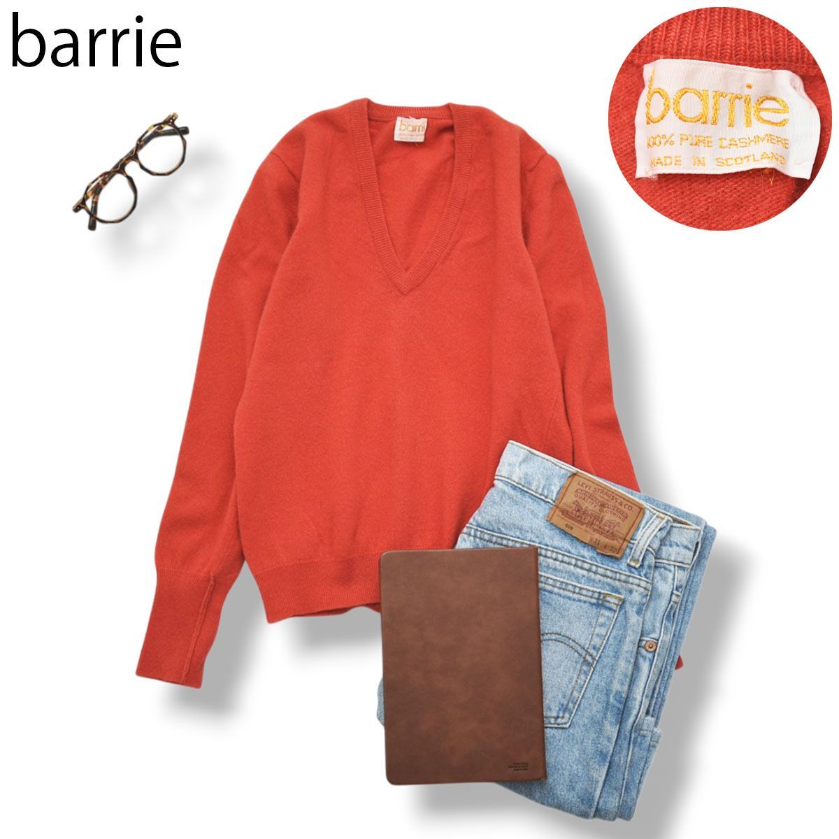 美品】 80s ヴィンテージ スコットランド製 バリー barrie ピュア