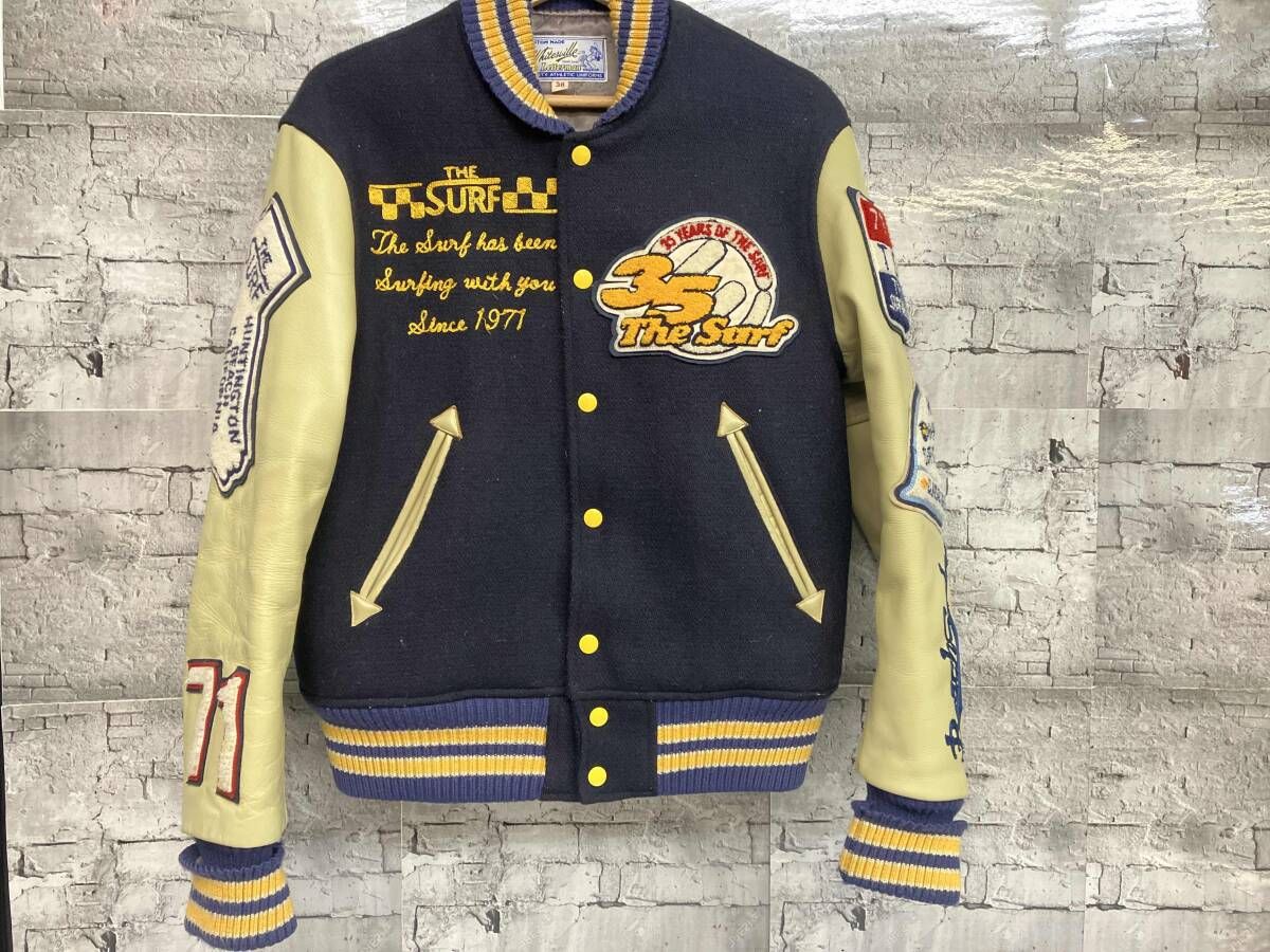 Whitesville THE SURFコラボ SF11247 袖レザー ウール 牛革 ホワイツ