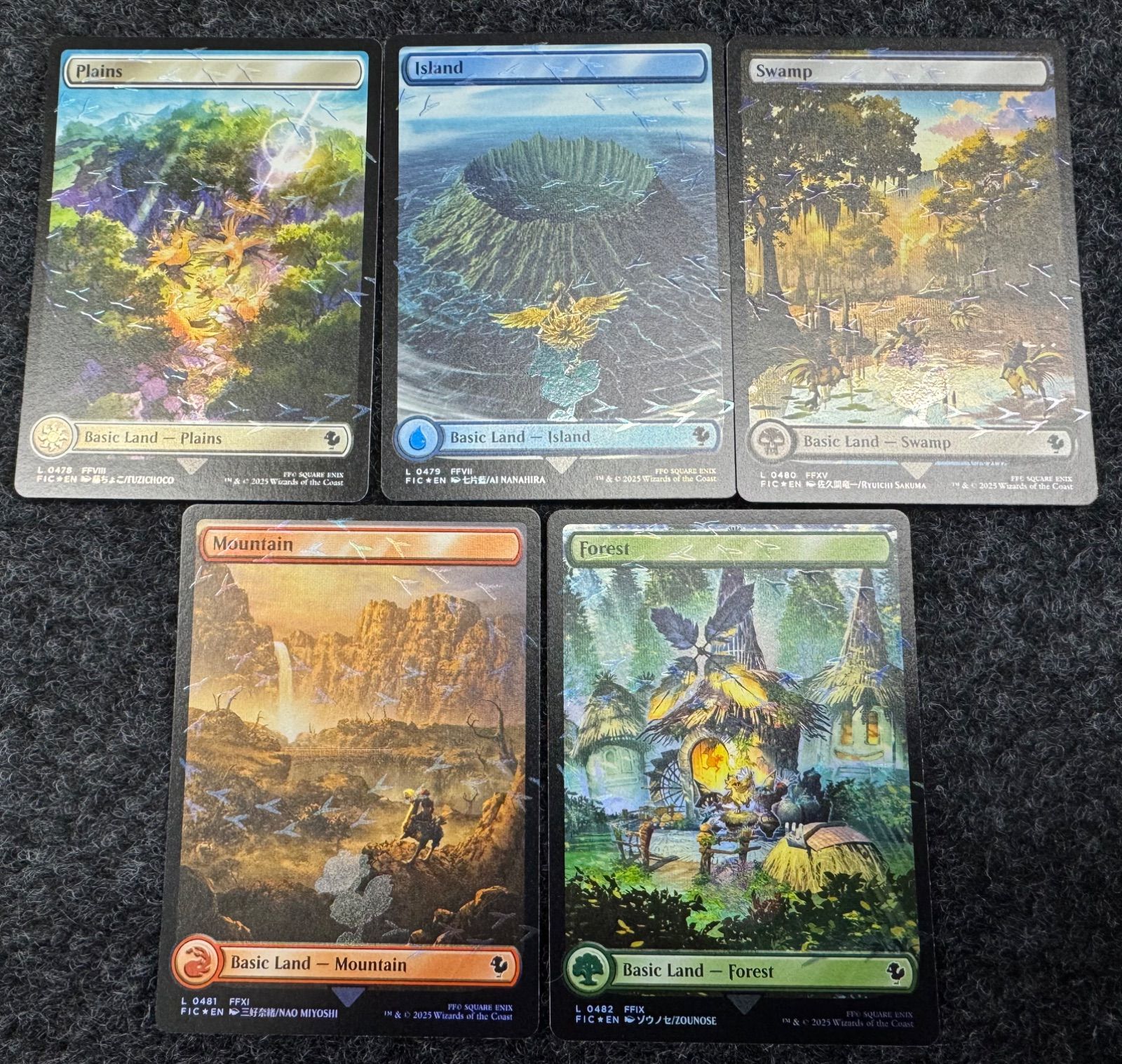 MTG チョコボバンドル 土地 チョコボトラックfoil 5枚セット ×14