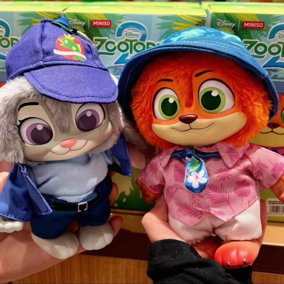 2点セット ニック ジュディ MINISO マスコット ぬいぐるみキーホルダー