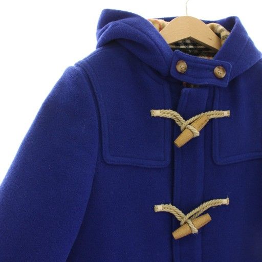 バーバリーチルドレン ダッフルコート 14Y ノバチェック フード