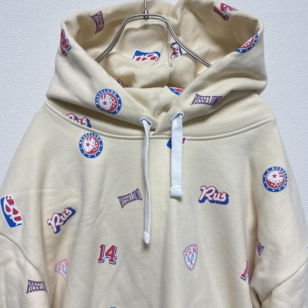 ラッセルノ Russeluno 注文 ロゴパターンフーディ サイズ6