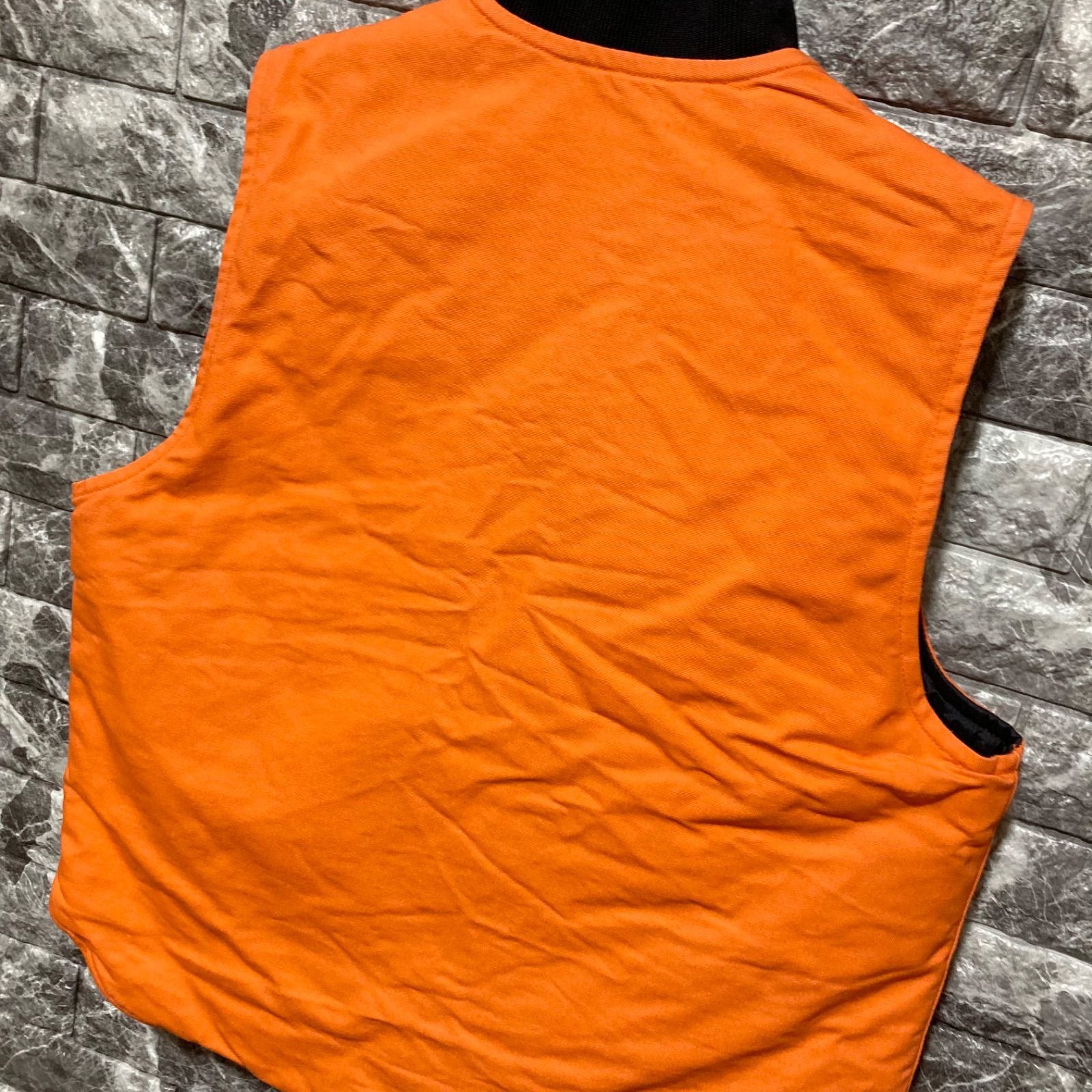 CARHARTT ダックベスト L オレンジ カーハート DUCK VEST - メルカリ