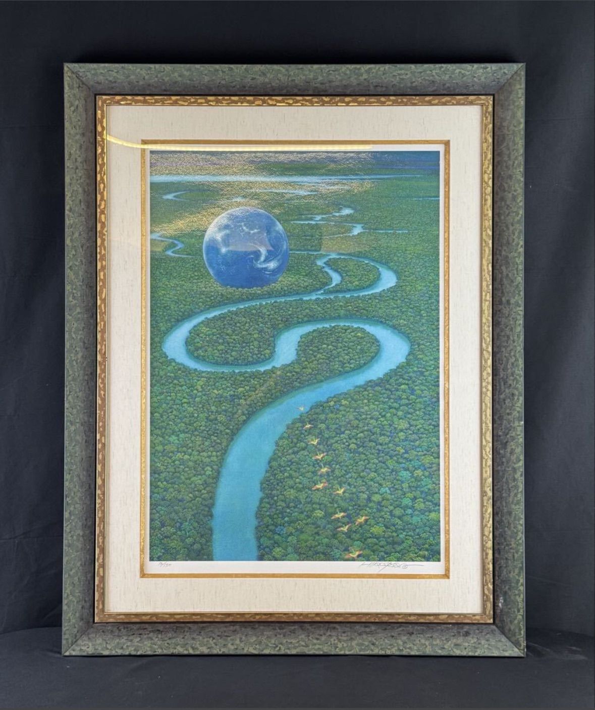 磯野宏夫「ガイアシンフォニー」ミストグラフ 20号大 共シール 直筆