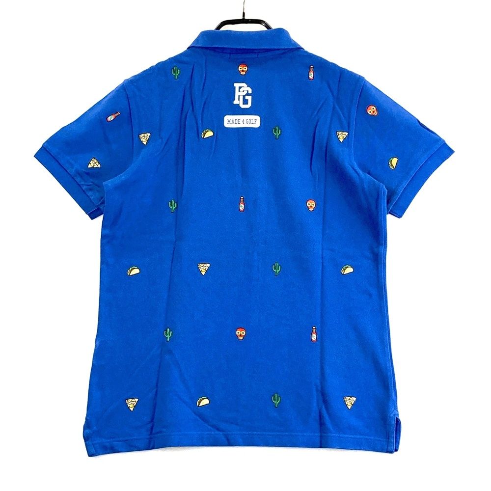 極美品】パーリーゲイツ 半袖ポロシャツ ブルー パイナップル ゴルフ M