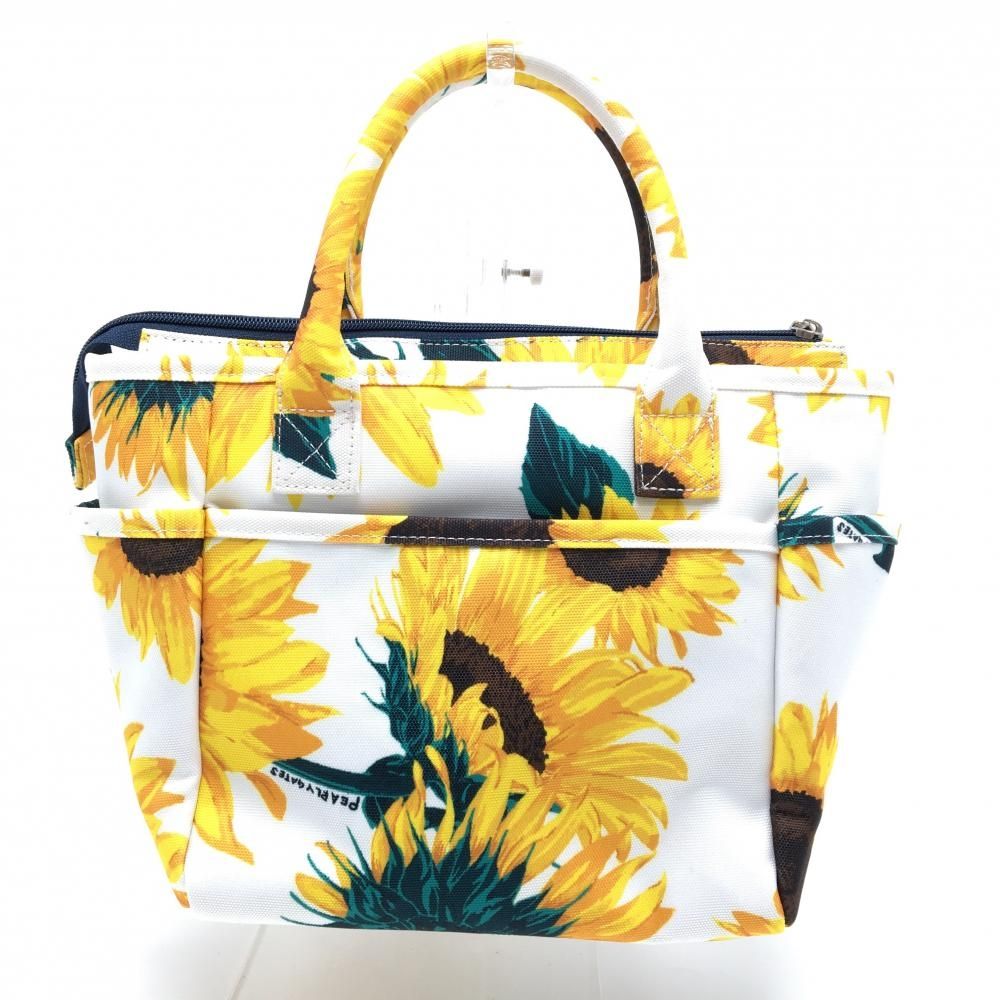 PEARLY GATESカートバッグ ひまわり柄 内外ポケット ゴルフ PEARLY