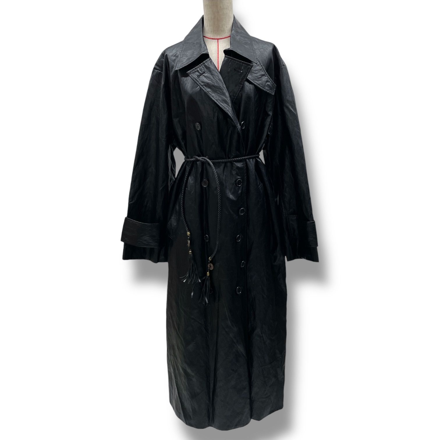 美品 AMERI VINTAGE アメリヴィンテージ SYNTHETIC LEATHER TRENCH
