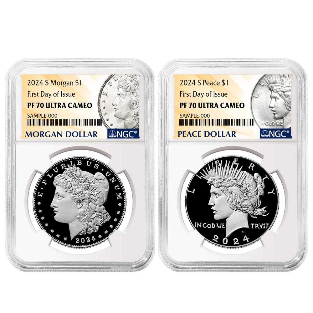 k*3様 アメリカ 2024 完璧銀貨 モルガンダラー NGC MS 70 k*3様