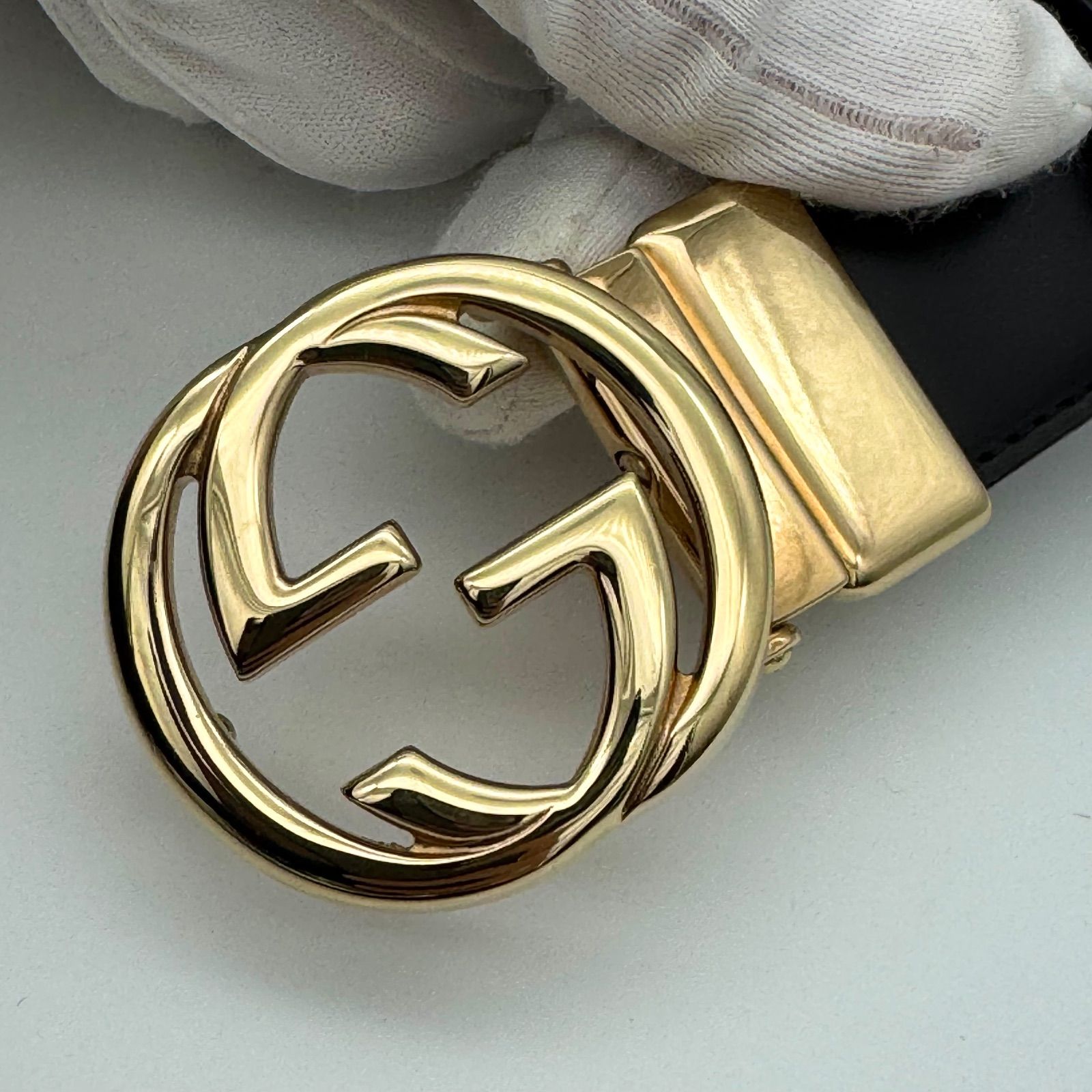 美品】グッチ ベルト バックル 金具 ゴールド インターロッキング 楽天