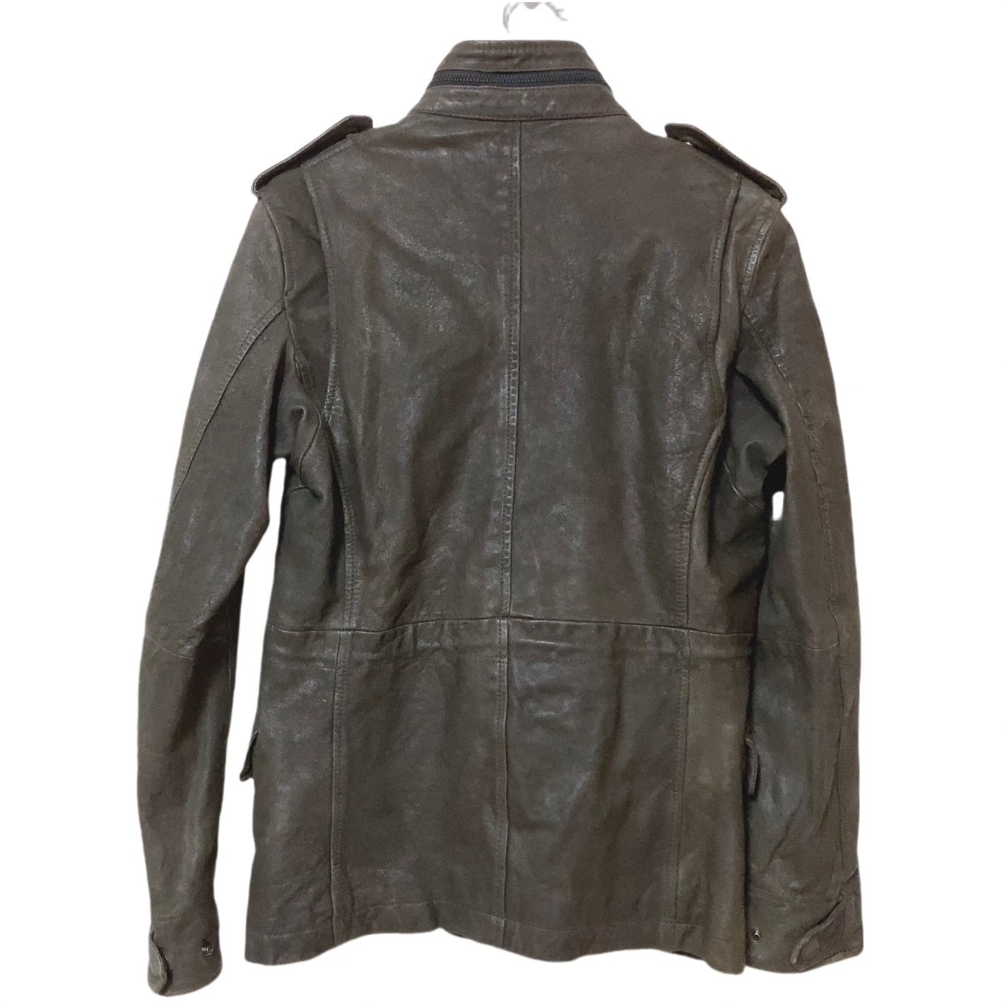 z1710 nano universe ナノユニバース レザージャケット 本革 羊革 濃茶