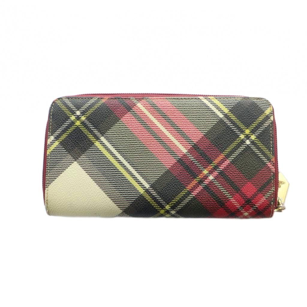 未使用】 ヴィヴィアンウエストウッド チェック オーブ PVC 長財布w4
