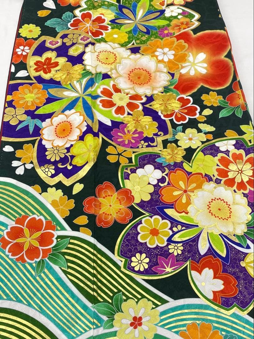 振袖 金駒 金彩 紋意匠 身丈168cm 撥水加工済 MO3294 - メルカリ