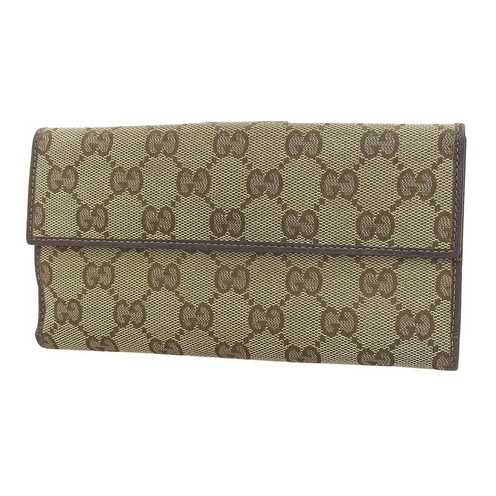 GUCCI GG 最新 キャンバス スタッズ Wホック 長財布 美品 1010-11