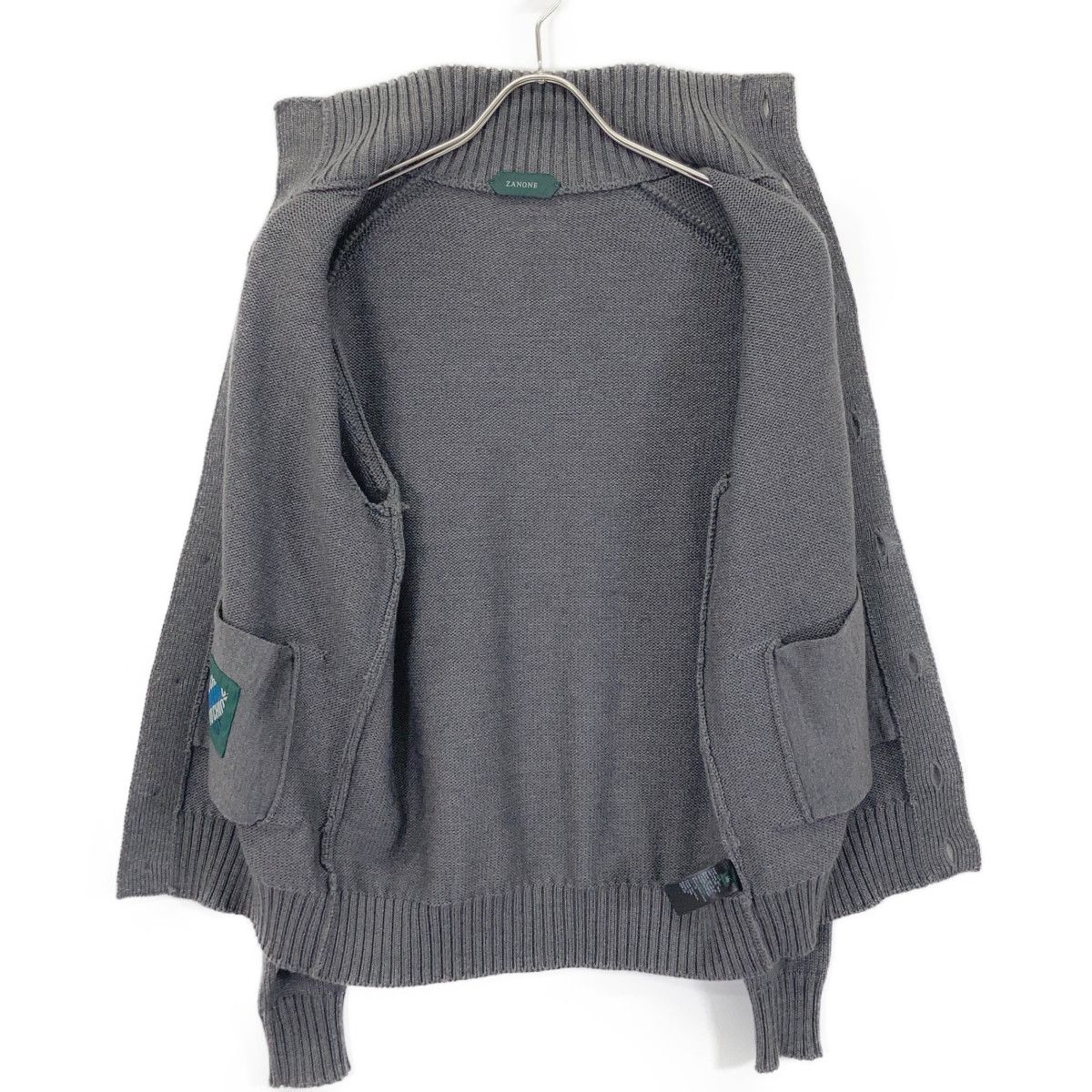 かん ZANONE CHIOTO グレー ニットカーディガン 46 美品 ZANONE
