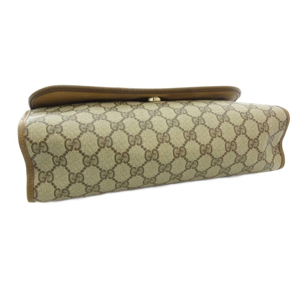 雪*様 GUCCI グッチ クラッチバッグ GG柄 シェリーライン セカンド 茶