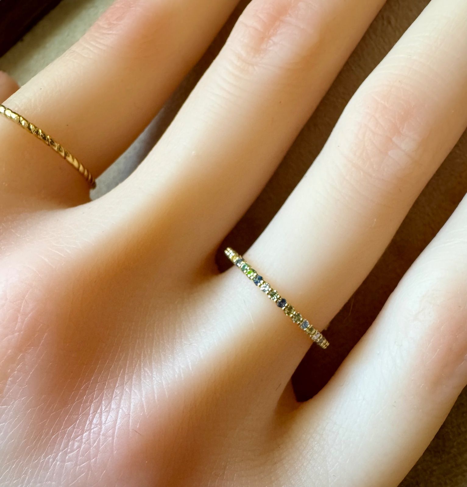 ポンテヴェキオ◇カリーナ*9号*サファイアリング*フルエタニティ*K18