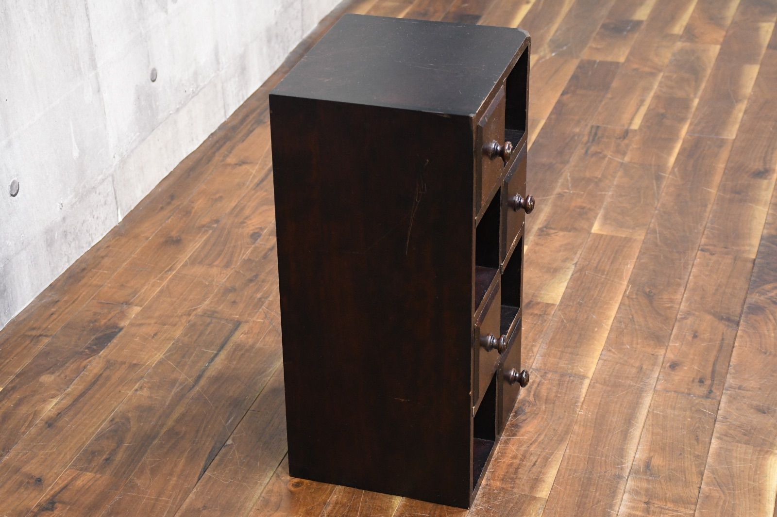 北海道民芸家具 電話台 FAX台 サイドチェスト サイドテーブル カバ無垢