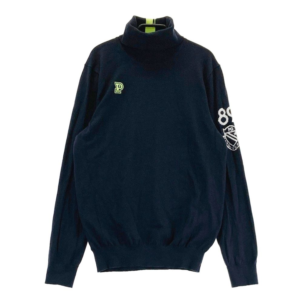 PEARLY GATES ネイビー ロゴセーター サイズ4 PEARLY GATES ネイビー