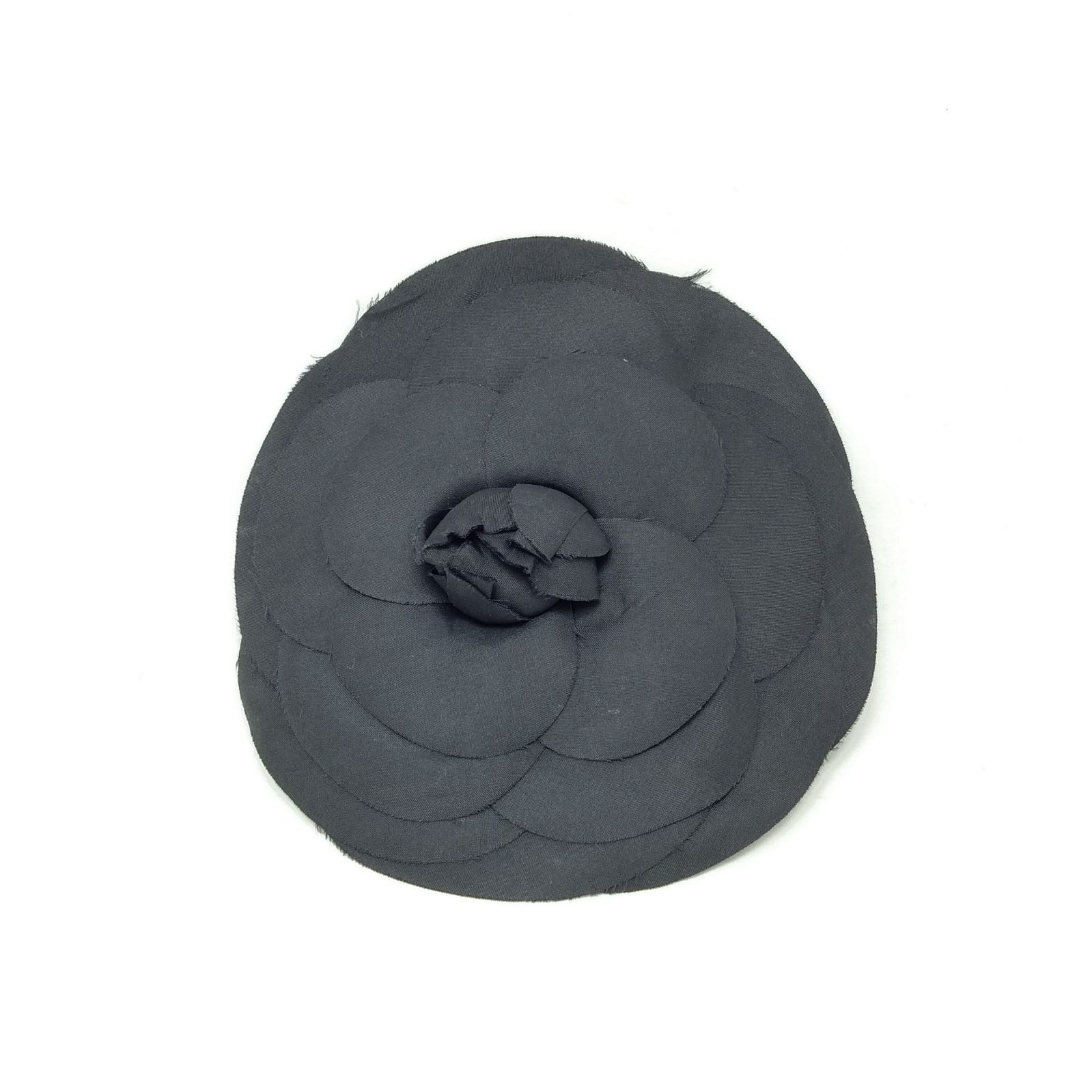 CHANEL フラワーブローチ ブラック・グレー CHANEL フラワーブローチ