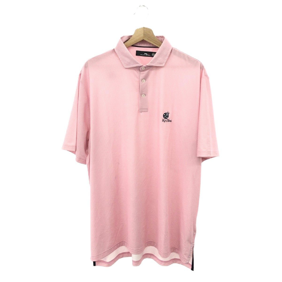 新品】RLX GOLF ラルフローレン 半袖 ポロシャツ M L 赤 ピンク 新品