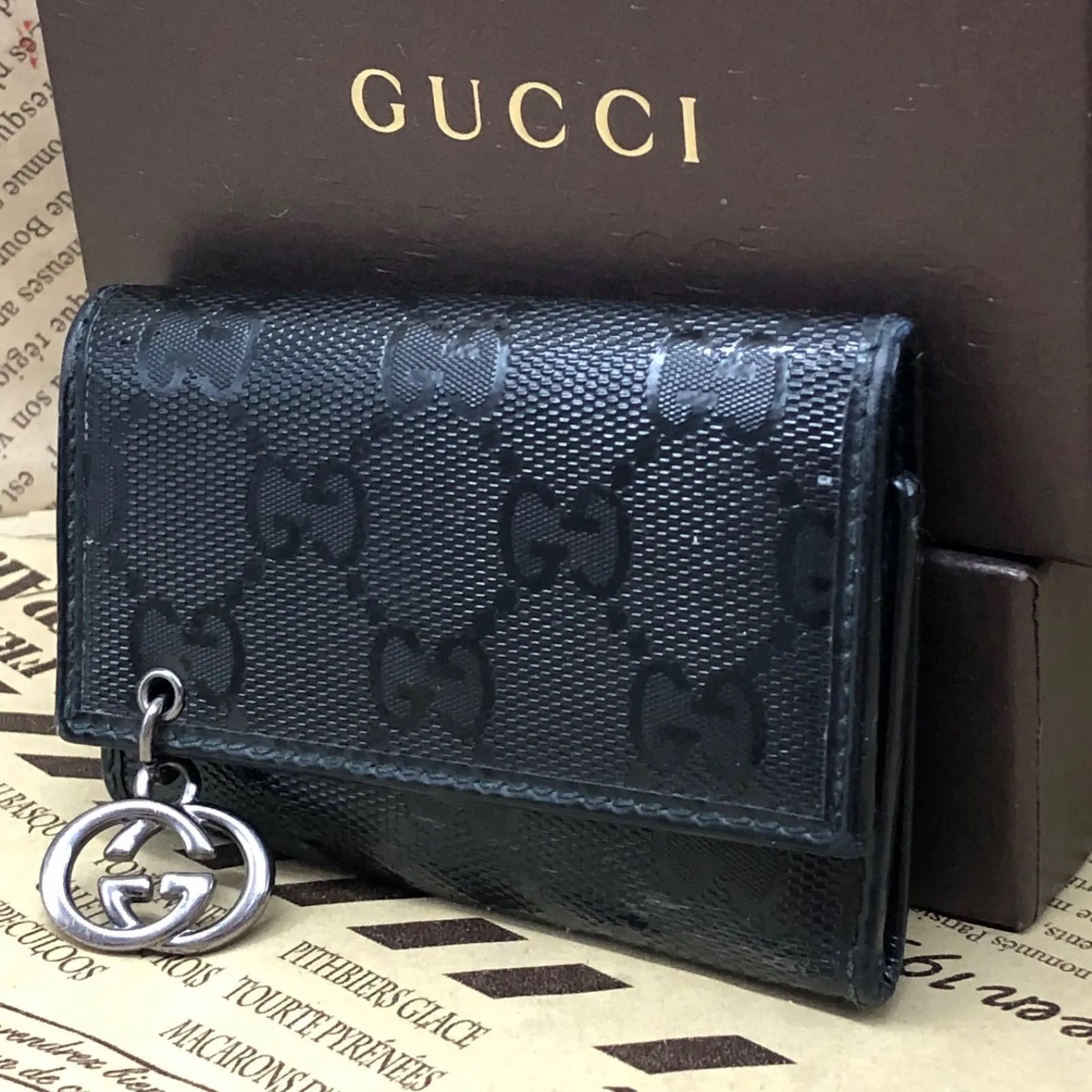 グッチ キーケース 6連 鍵 GGインプリメ 黒 FX467 - メルカリ