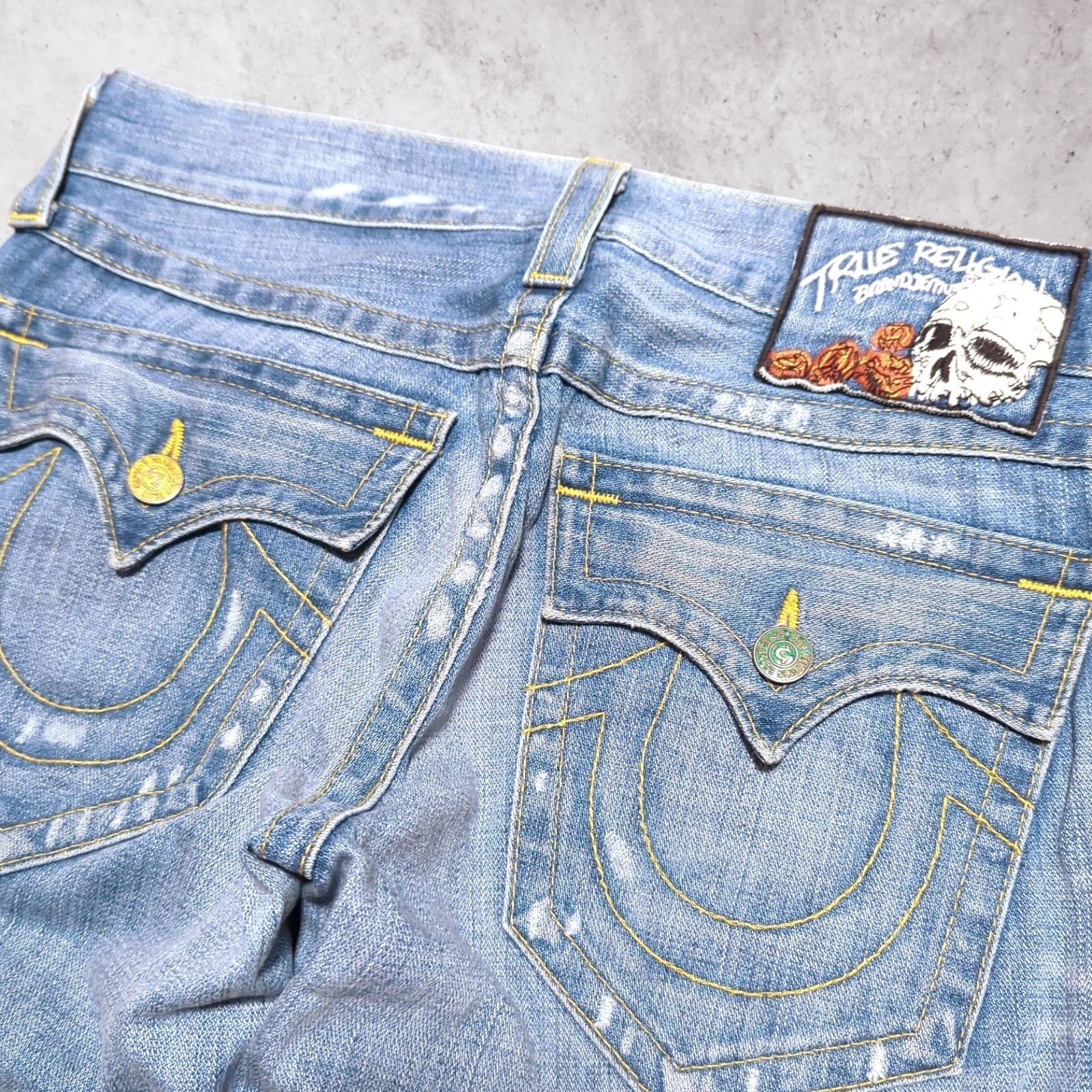 TRUE RELIGION トゥルーレリジョン BILLY ビリー ドクロ スカル バラ