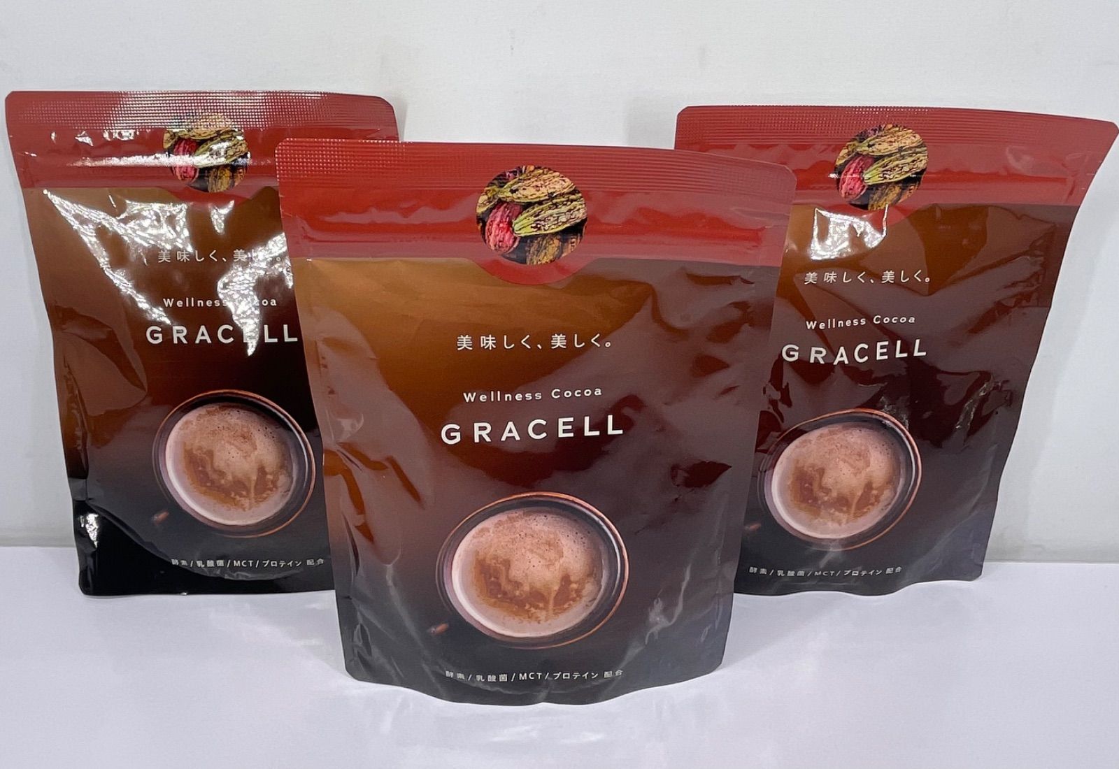 グレイセル ウェルネスココア プロテイン 100g 3袋セット - メルカリ