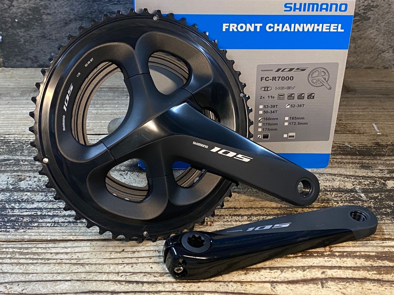中古 美品】FC-R7000 170mm 52-36T ブラック 11S SHIMANO ( シマノ
