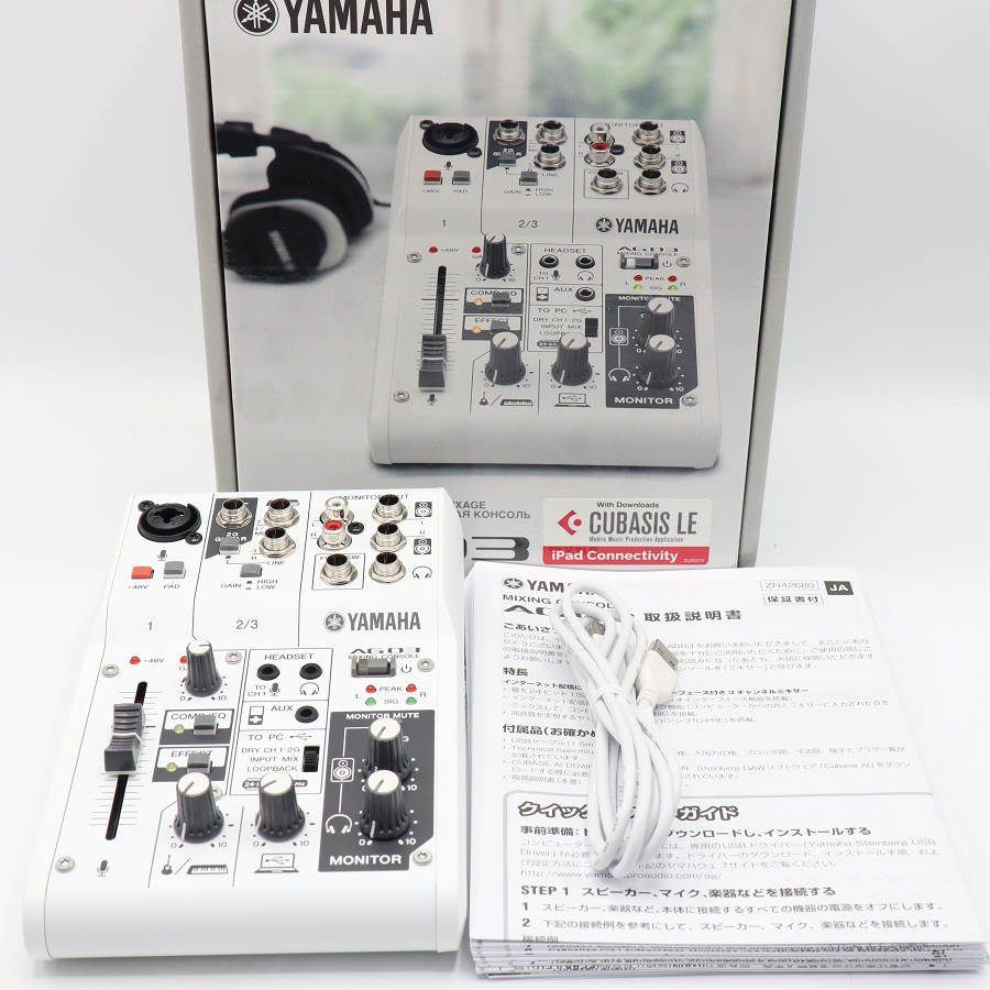 美品】ヤマハ ウェブキャスティングミキサー AG03 ホワイト 3