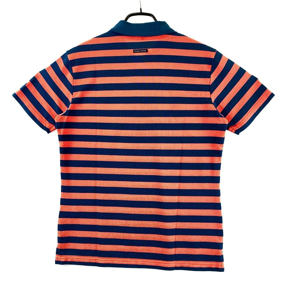 パーリーゲイツ ポロシャツ 日本製 レッド オレンジ ボーダー サイズ6