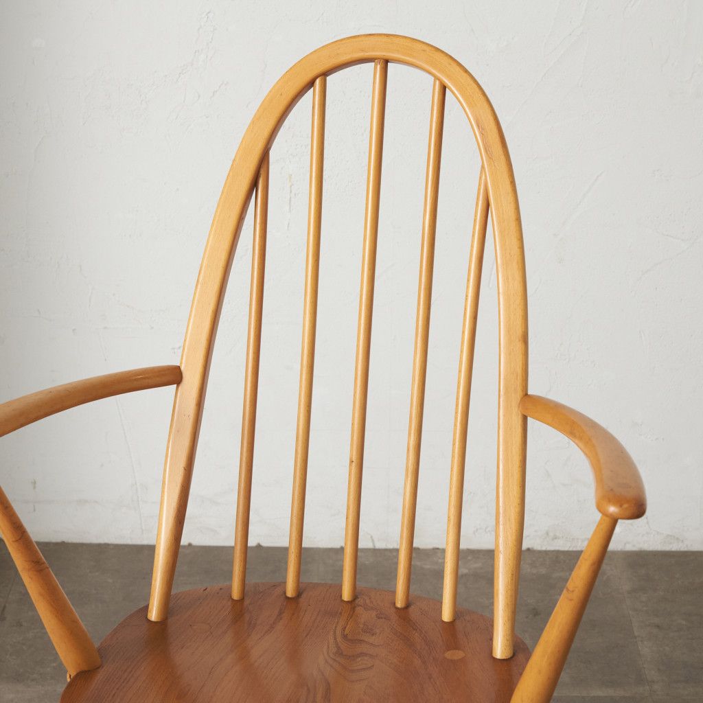 英国アンティークアーコールクエーカーチェア/ダイニングイス(91-21-3