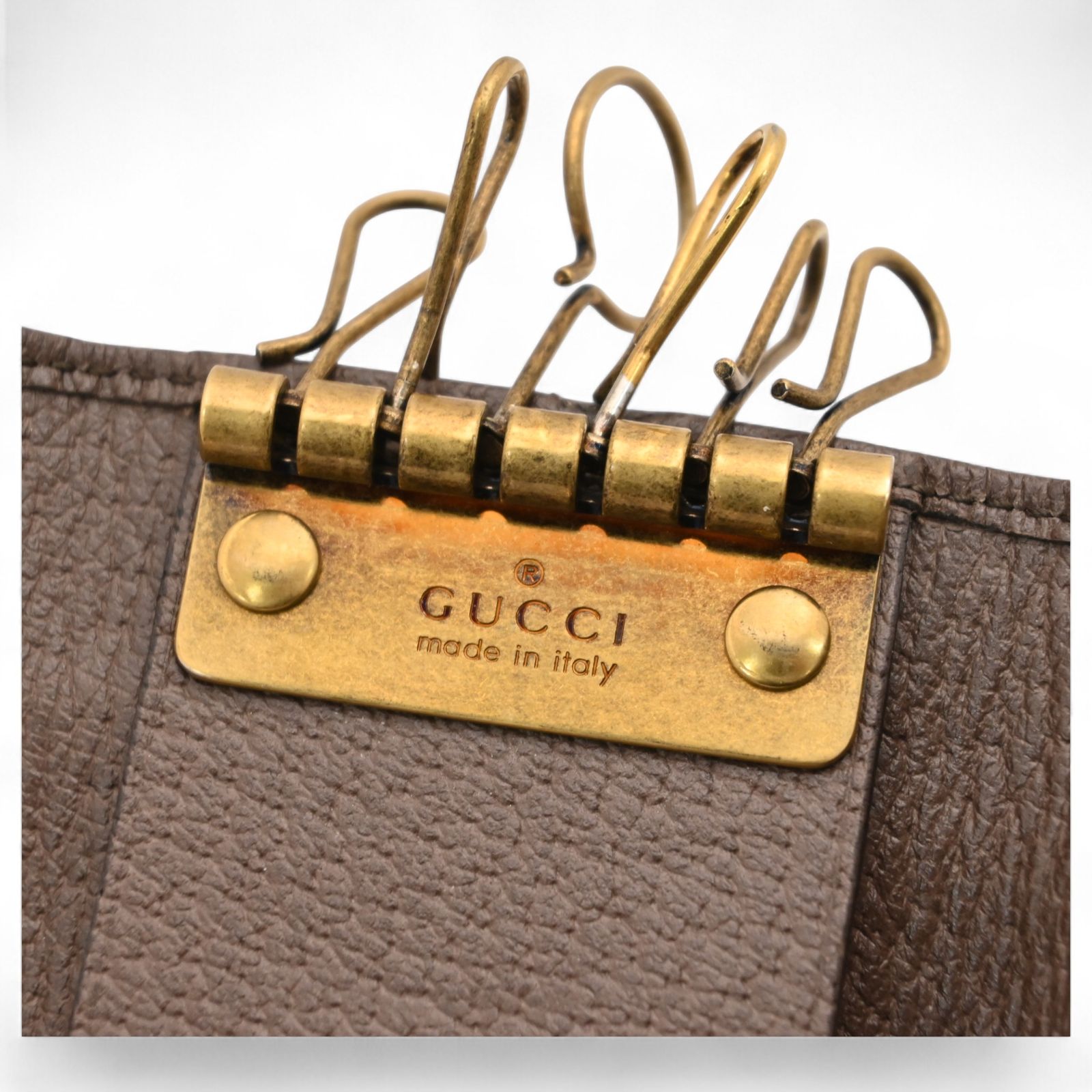 グッチ オフィディア シェリーライン GGスプリーム 6連 キーケース A