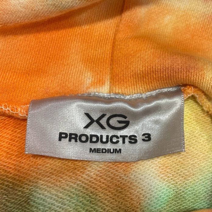 XG PRODUCTS 3 エックスジー Tie-Dye Cropped Hoodie フーディー