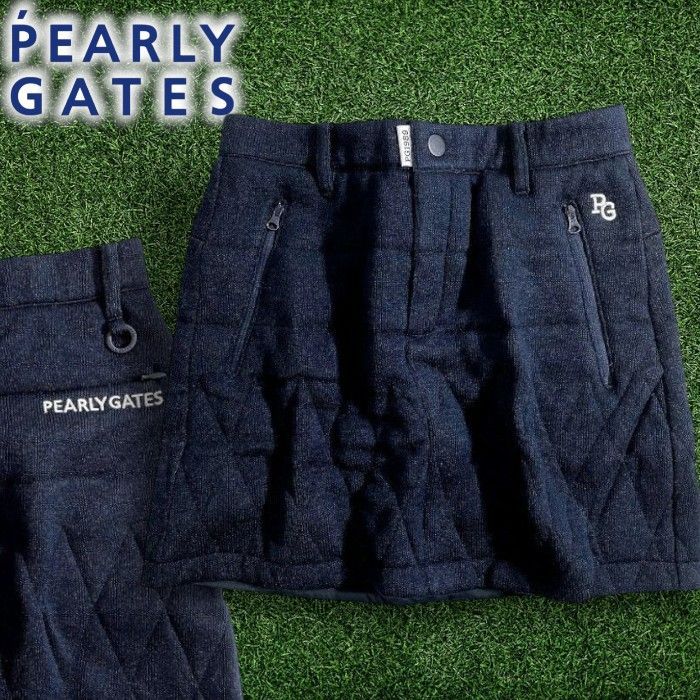 パーリーゲイツ 裏起毛ミドルゲージ天竺*DiAPLEX中綿パンツ 定価3.6万