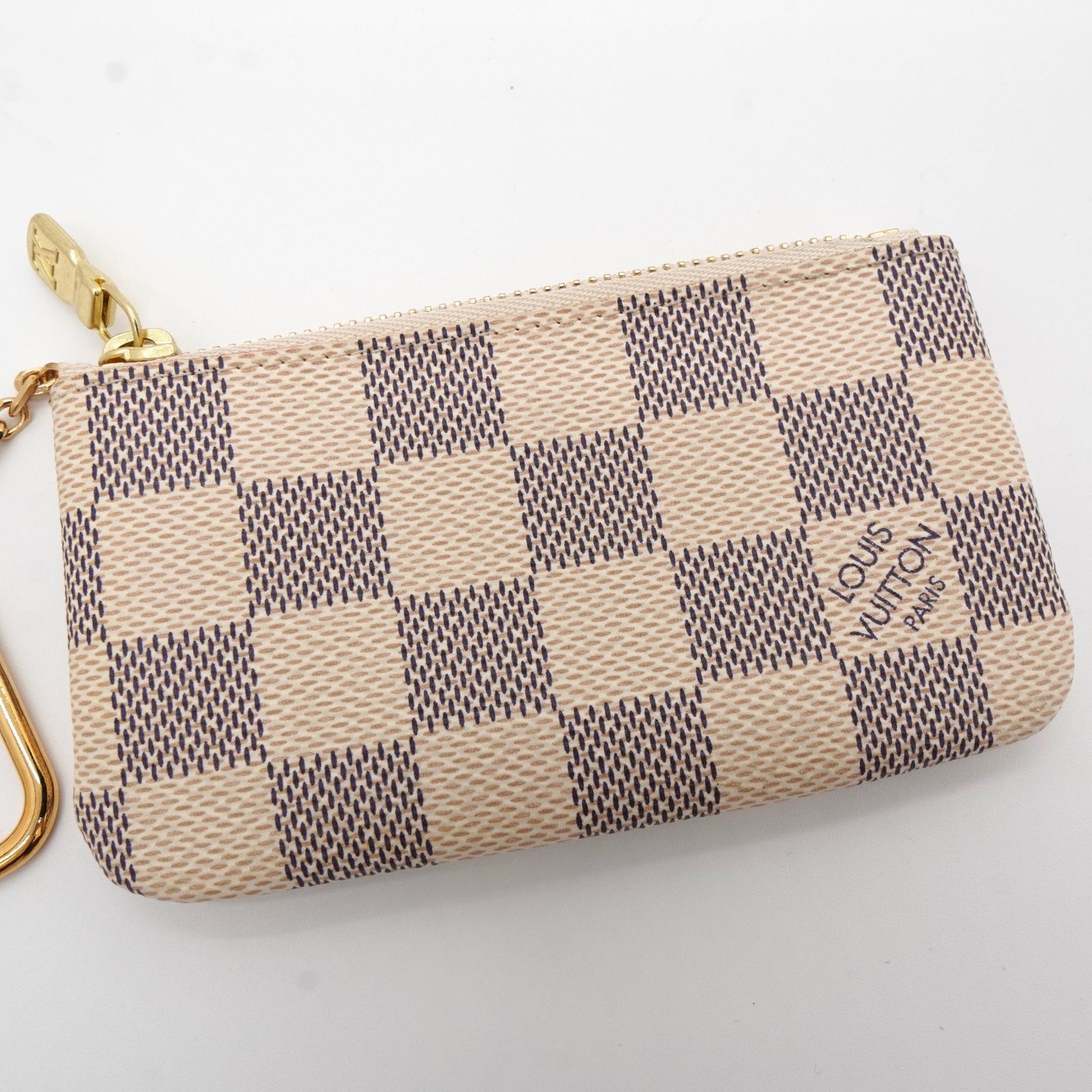 ルイ ヴィトン ダミエ アズール ポシェットクレ コインケース ホワイト