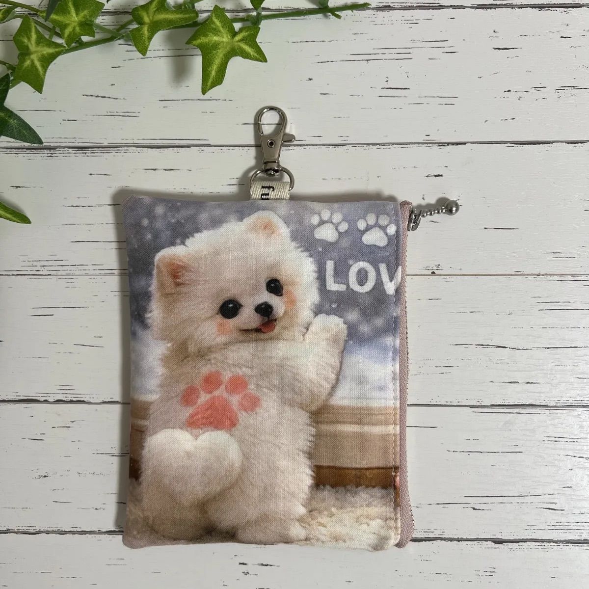 ポメラニアン フラットポーチ ハンドメイド - メルカリ