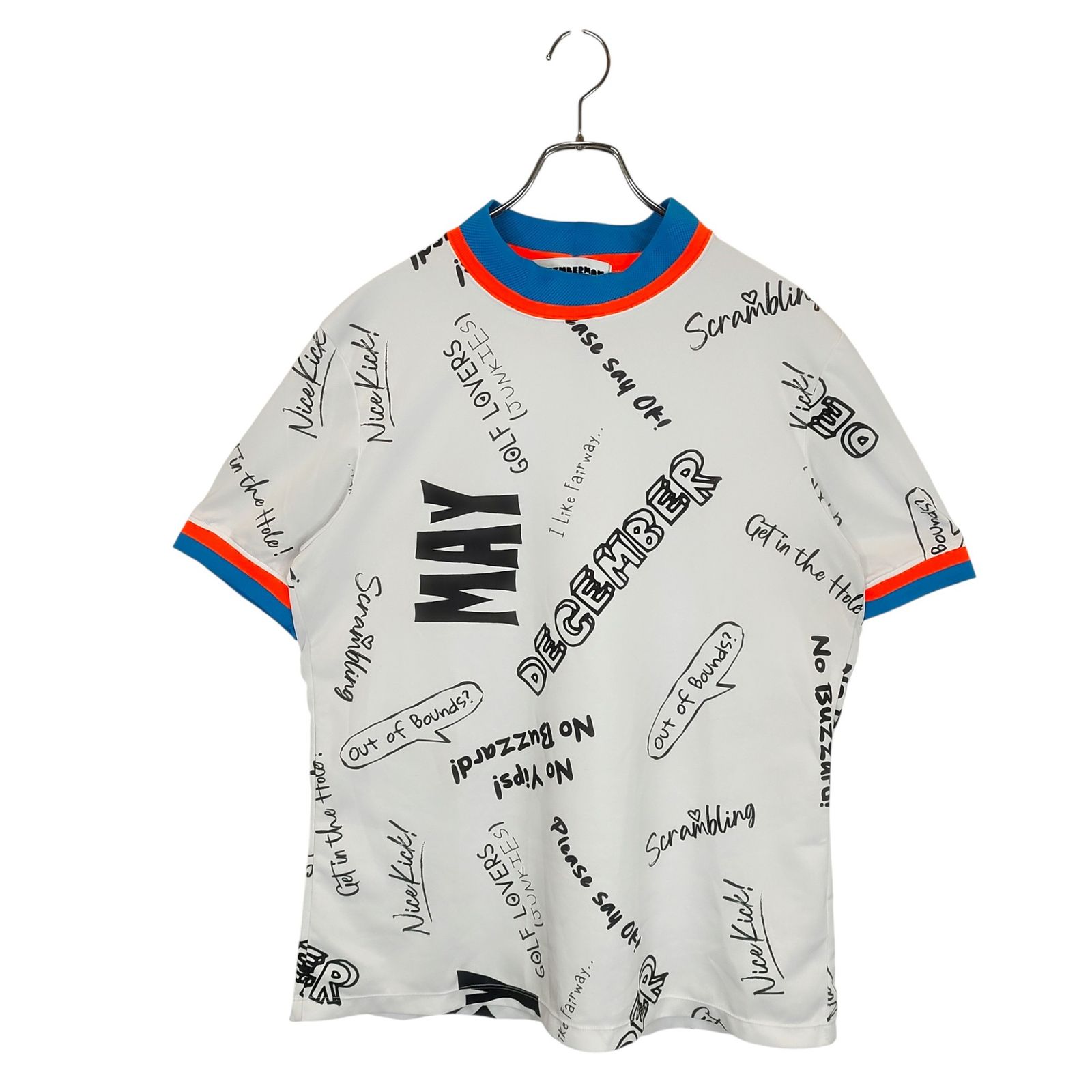 ディセンバーメイ ゴルフウェア カットソー モックネック 手描き風