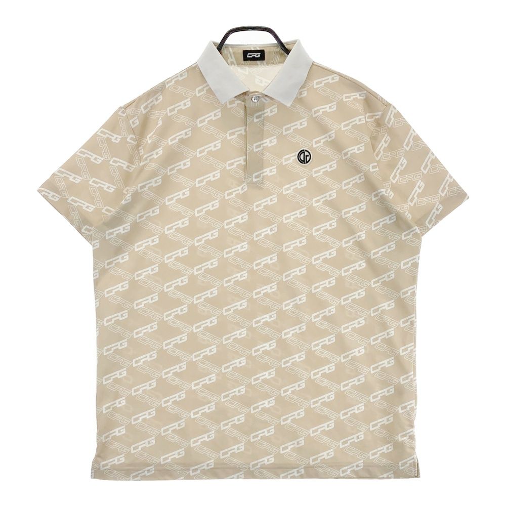 サイズ：4 CPG GOLF シーピージーゴルフ 半袖ポロシャツ ロゴ柄