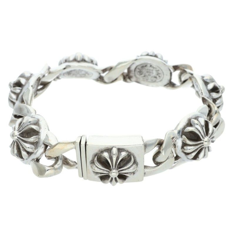 クロムハーツ CROSS LINK/クロスリンク シルバーブレスレット メンズ