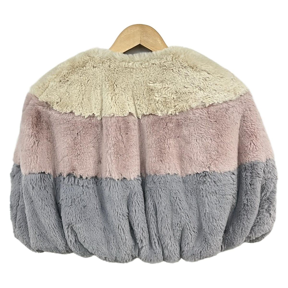 ケ*ジ様 ランバンオンブルー ファー付き ポンチョコート 38 ベージュ