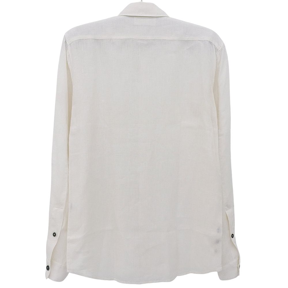 STONE ISLAND ストーンアイランド リネン ロゴ刺繍 BDシャツ トップス