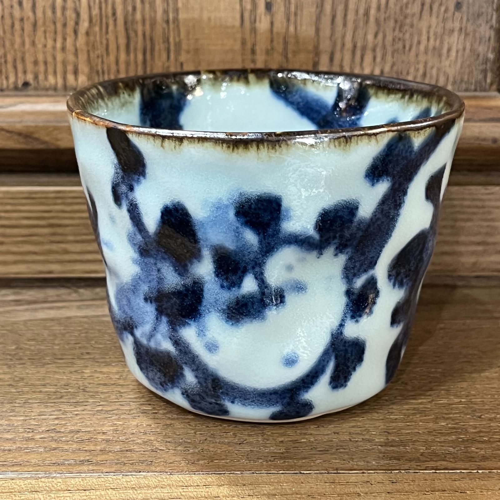 波佐見焼 斉山窯 太田恵 作 染付 蛸唐草文 なぶり鉢 大振 蕎麦猪口