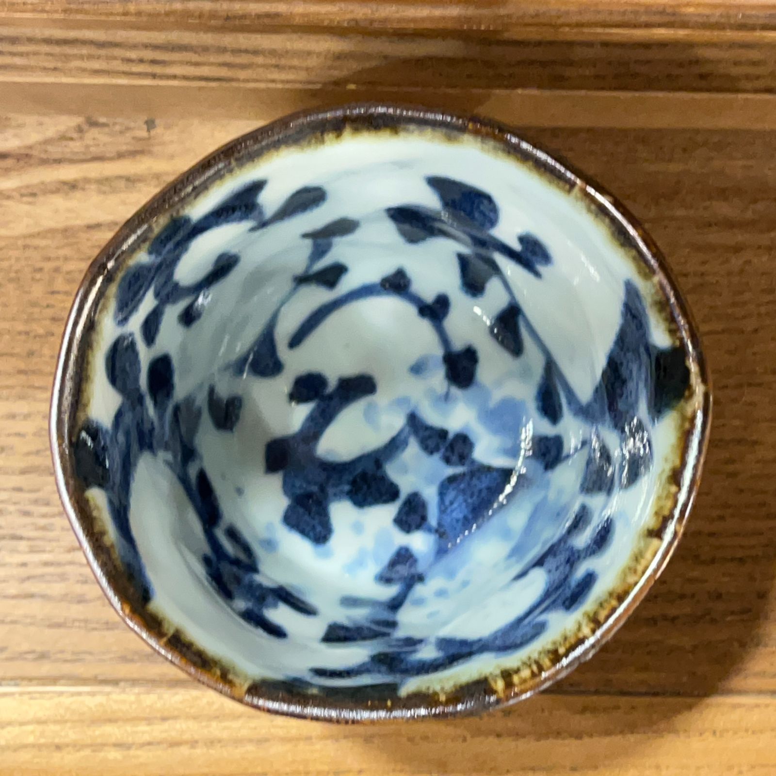 波佐見焼 斉山窯 太田恵 作 染付 蛸唐草文 なぶり鉢 大振 蕎麦猪口