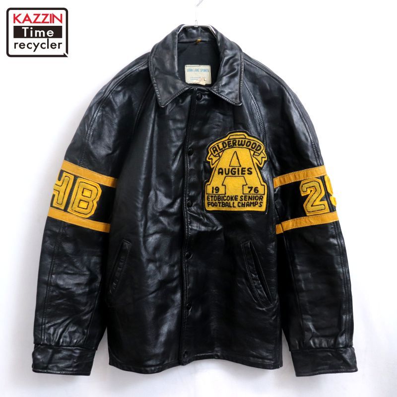 70s vintage レザー スタジャン メンズ Mサイズ相当 - メルカリ