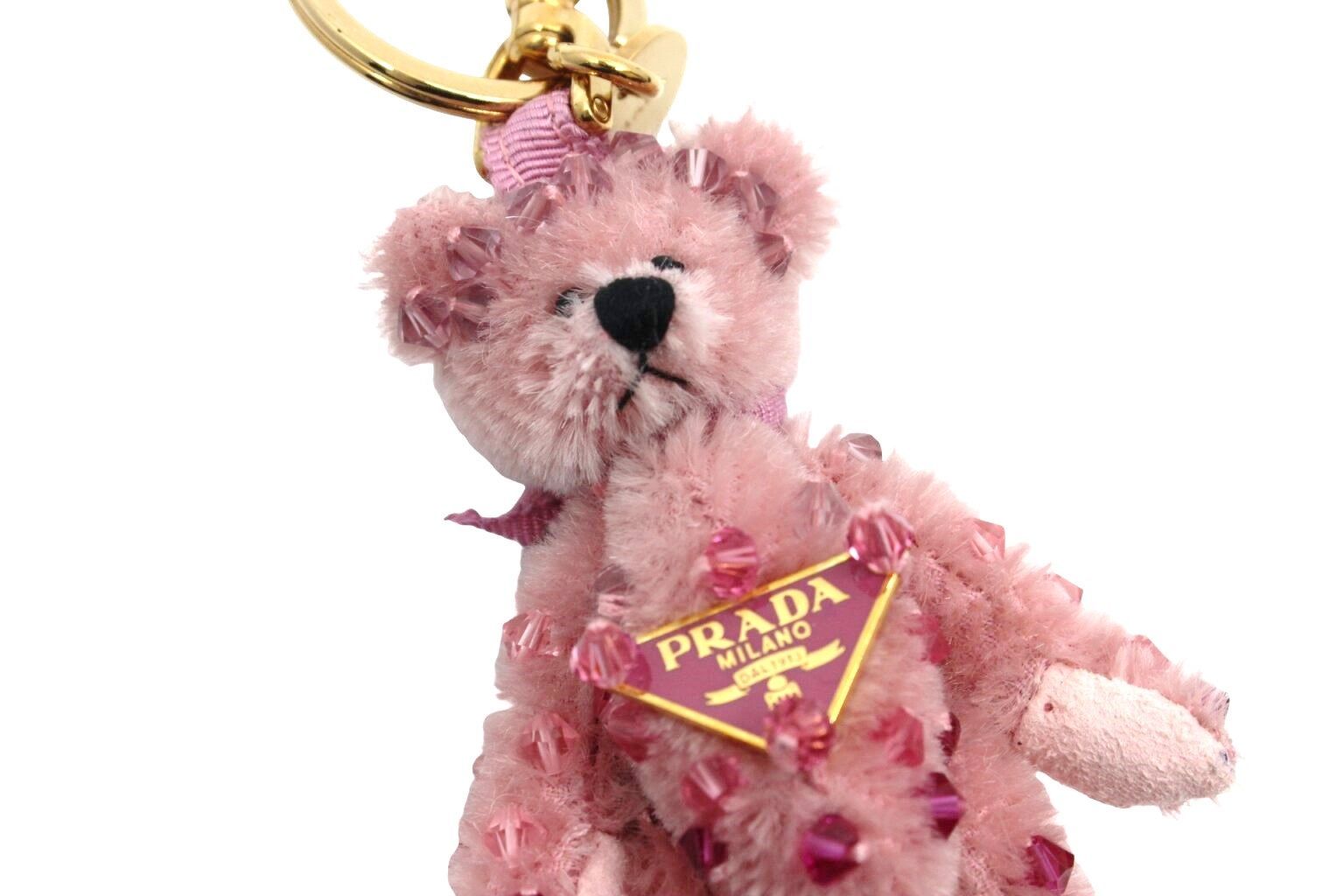 プラダ 1AR877 クマ くま ベア ピンク ゴールド金具 ローザ チャーム